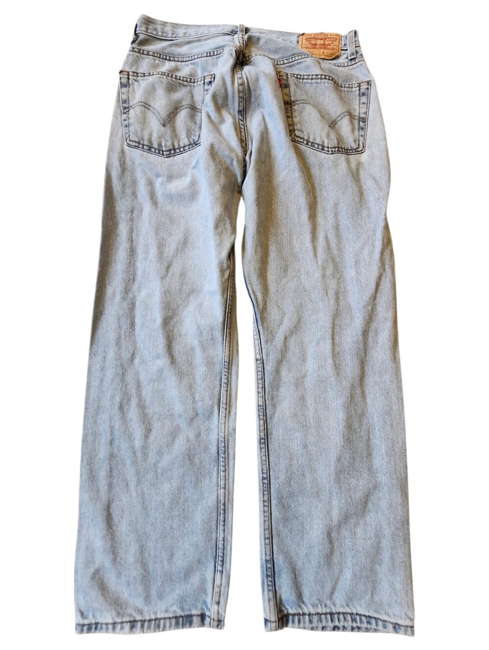 Levi's 505 Straight Leg Jeans Men's 36 Light Wash Blue Denim Vintage 2007 36x30 - Picture 2 of 10